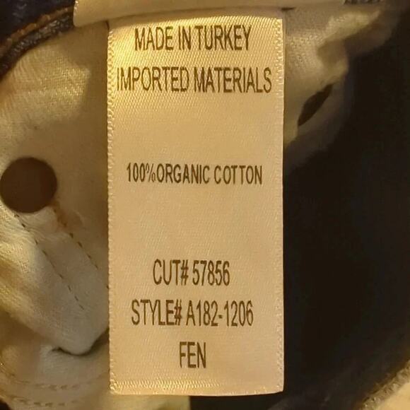 Agolde Fen High Rise Relaxed Taper Destroyed Blue Organic Cotton Jeans Size 23 - Picture 9 of 10